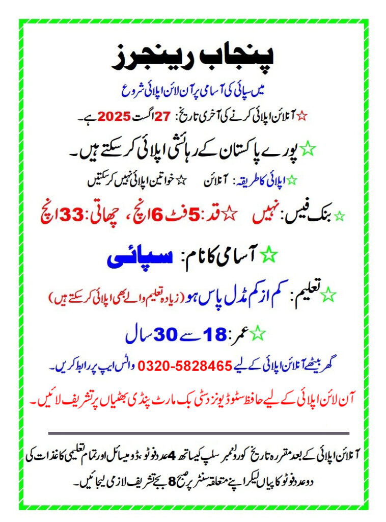 punjab rangers job